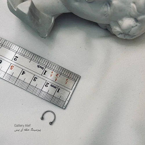 پیرسینگ بینی نعلی دو سر گوی استیل