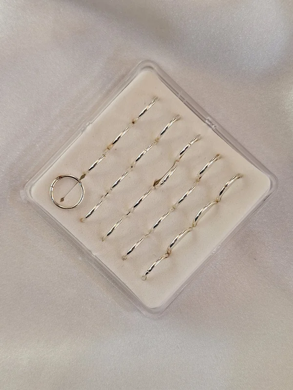 پیرسینگ بینی حلقهای ساده نقره کد 240522