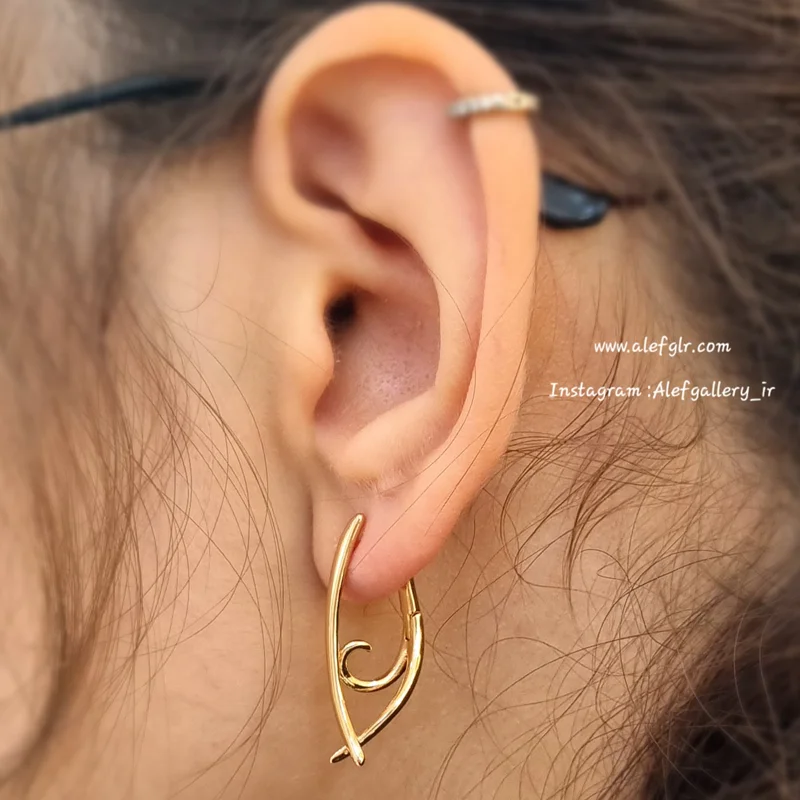 گوشوار حلقه ای دفرمه از برند ژوپینگ xuping کد 250032