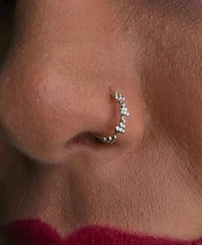 پیرسینگ حلقه ای بینی طرح مثلث کد 240519