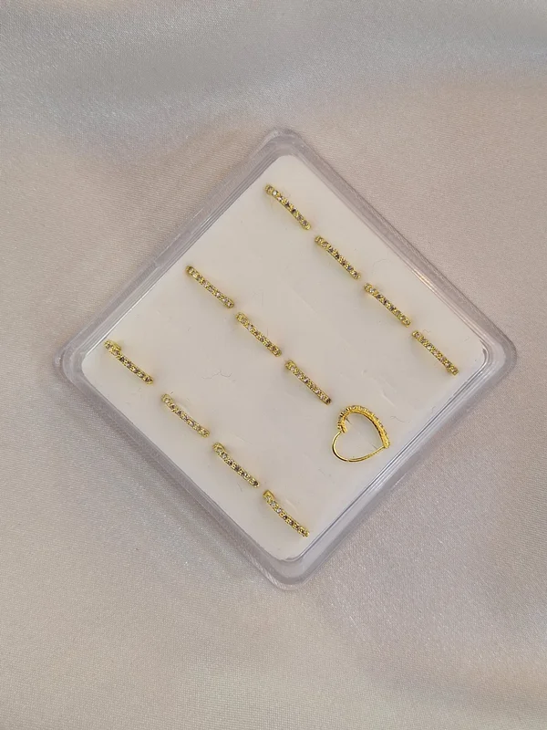 پیرسینگ بینی نقره  طرح قلب کد 240533