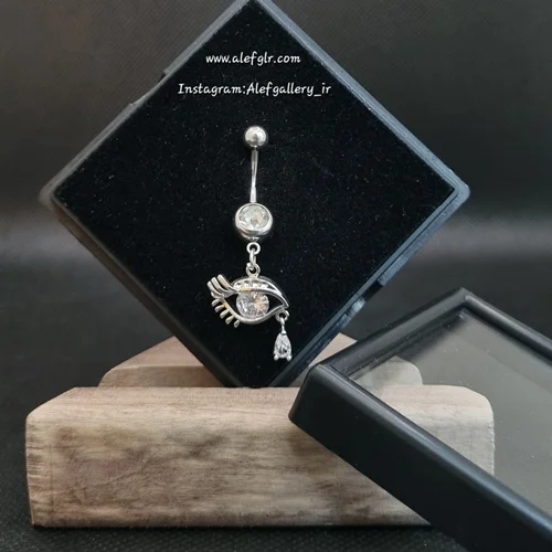 پیرسینگ ناف طرح چشم اشک آویز کد 250185