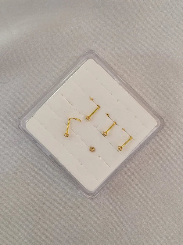 پیرسینگ بینی تک نگین فرم اچ سی ستاره کد 240627