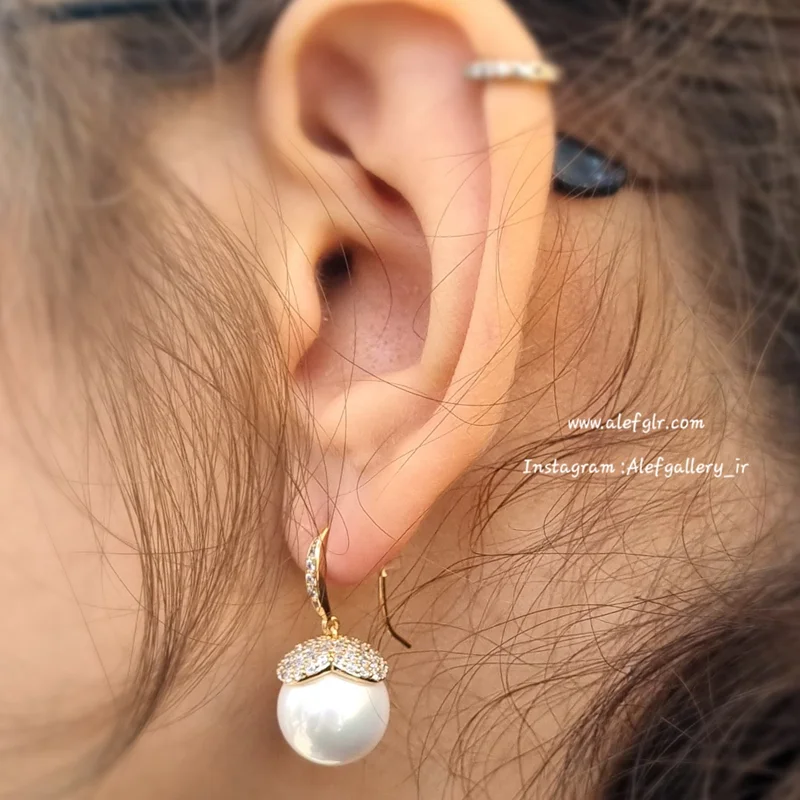 گوشوار نعلی مروارید دار از برند ژوپینگ xuping (ارسال رایگان) کد 250029