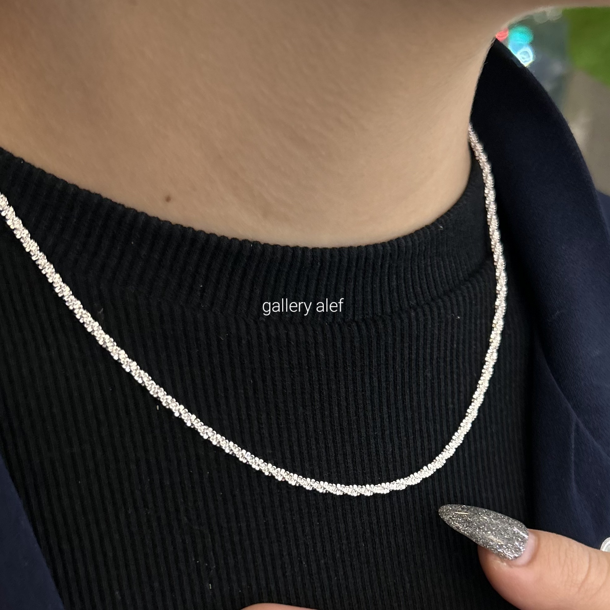 گردنبند خاویاری روکش نقره || خرید انلاین