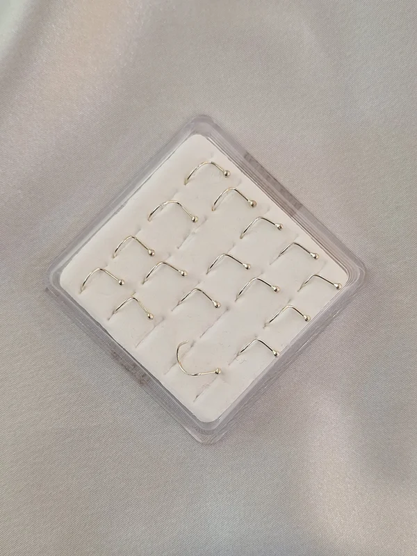 پیرسینگ بینی پایه اچ سی توپی نقره کد 240601