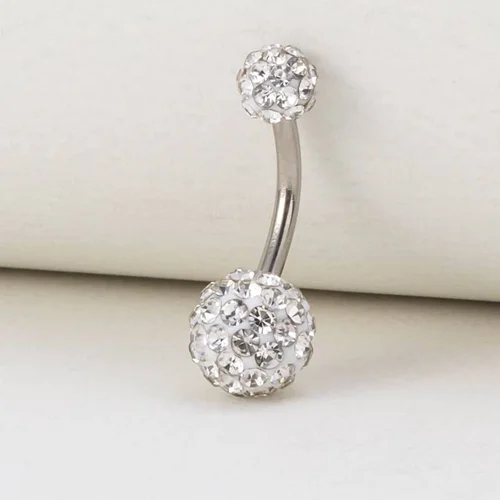 پیرسینگ ناف توپی نگین