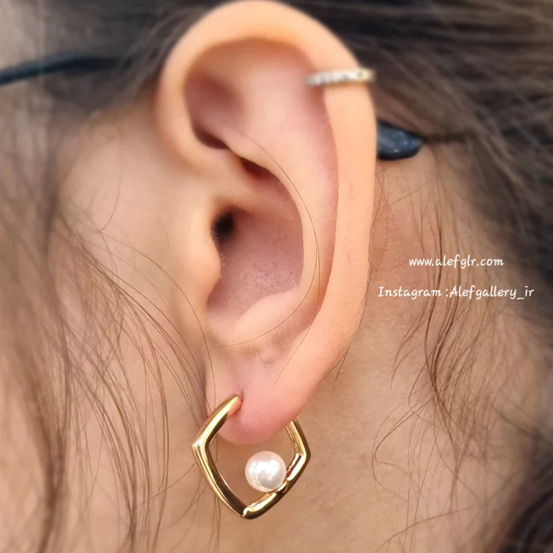 گوشوار حلقه ای مروار دار از برند ژوپینگ xuping (ارسال رایگان) کد 250031