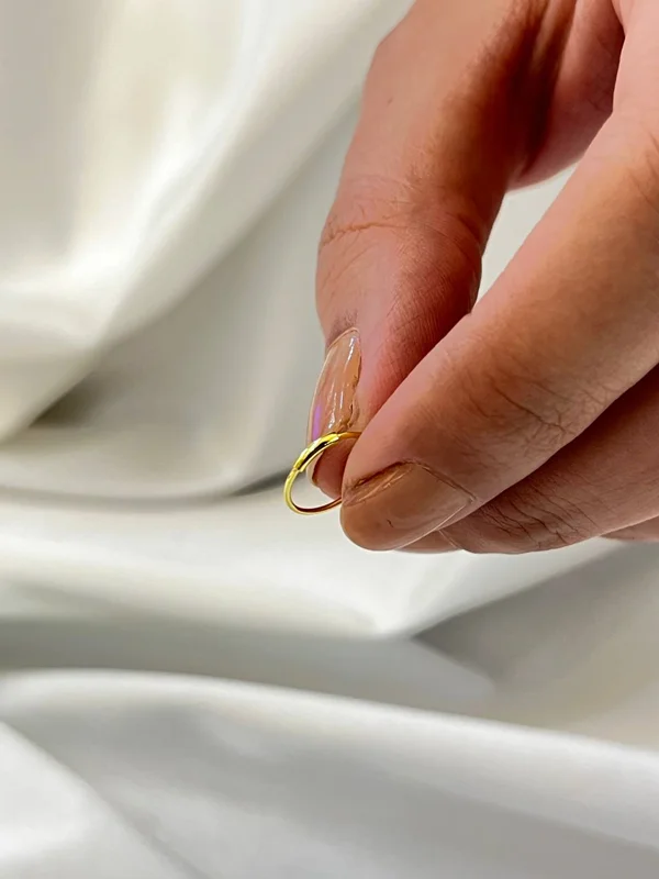 پیرسینگ بینی حلقهای طلایی نقره کد 240545