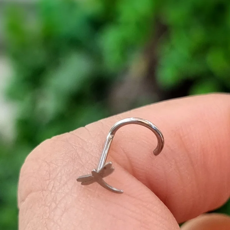 پیرسینگ بینی اچ سی استیل طرح قاصدک کد 240634