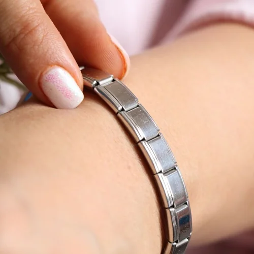 دستبند چارم ایتالیایی استیل