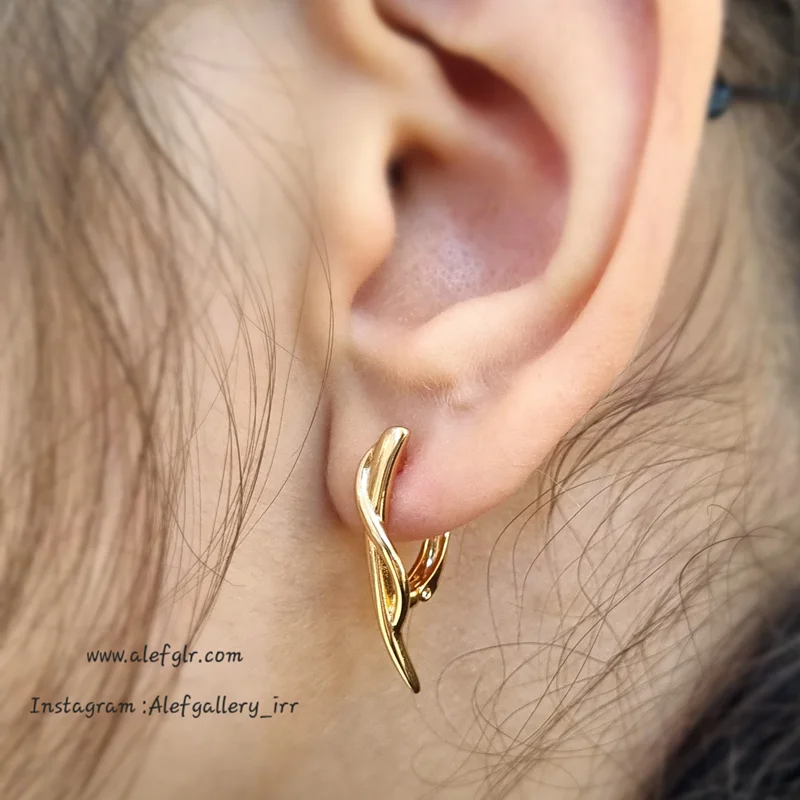 گوشوار حلقه ای دفرمه از برند ژوپینگ xuping کد 250030