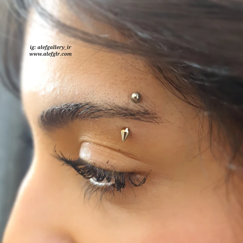 پیرسینگ ابرو مخروطی استیل