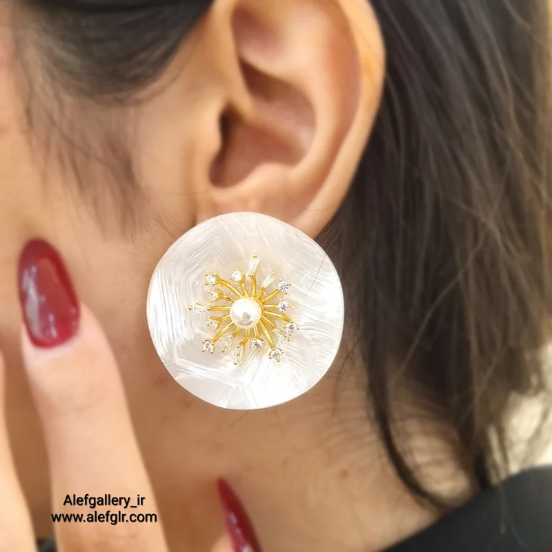 گوشواره ی صدفی ( ارسال رایگان) کد 250054