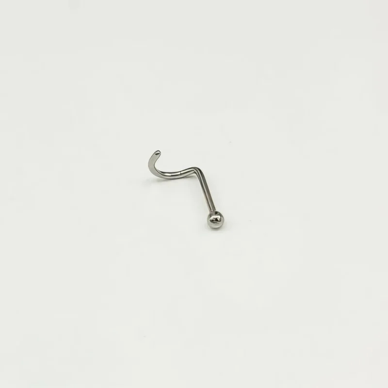 پیرسینگ بینیپایه اچ سی توپی نقرهای کد 240618