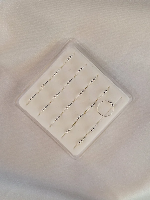 پیرسینگ بینی توپی نقره کد 240527