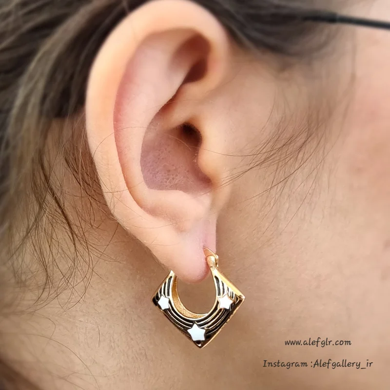 گلگوش حلقه ای مینا کاری شده برند ژوپینگ xuping کد 250037