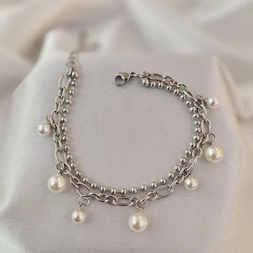 دستبند دوردیفه مروارید