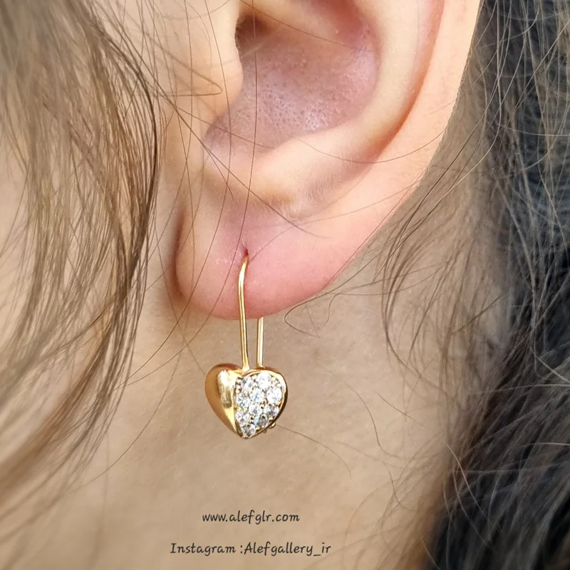 گلگوش حلقه ای قلب برند ژوپینگ xuping کد 250036