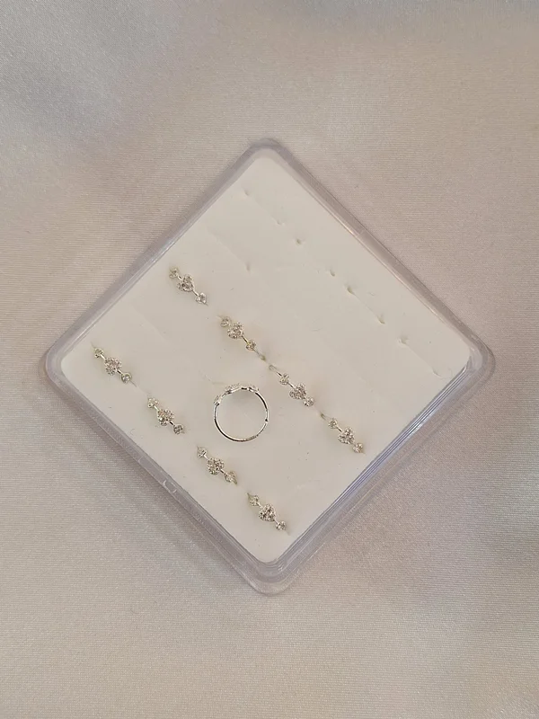 پیرسینگ بینی نقره قلب کد 240532