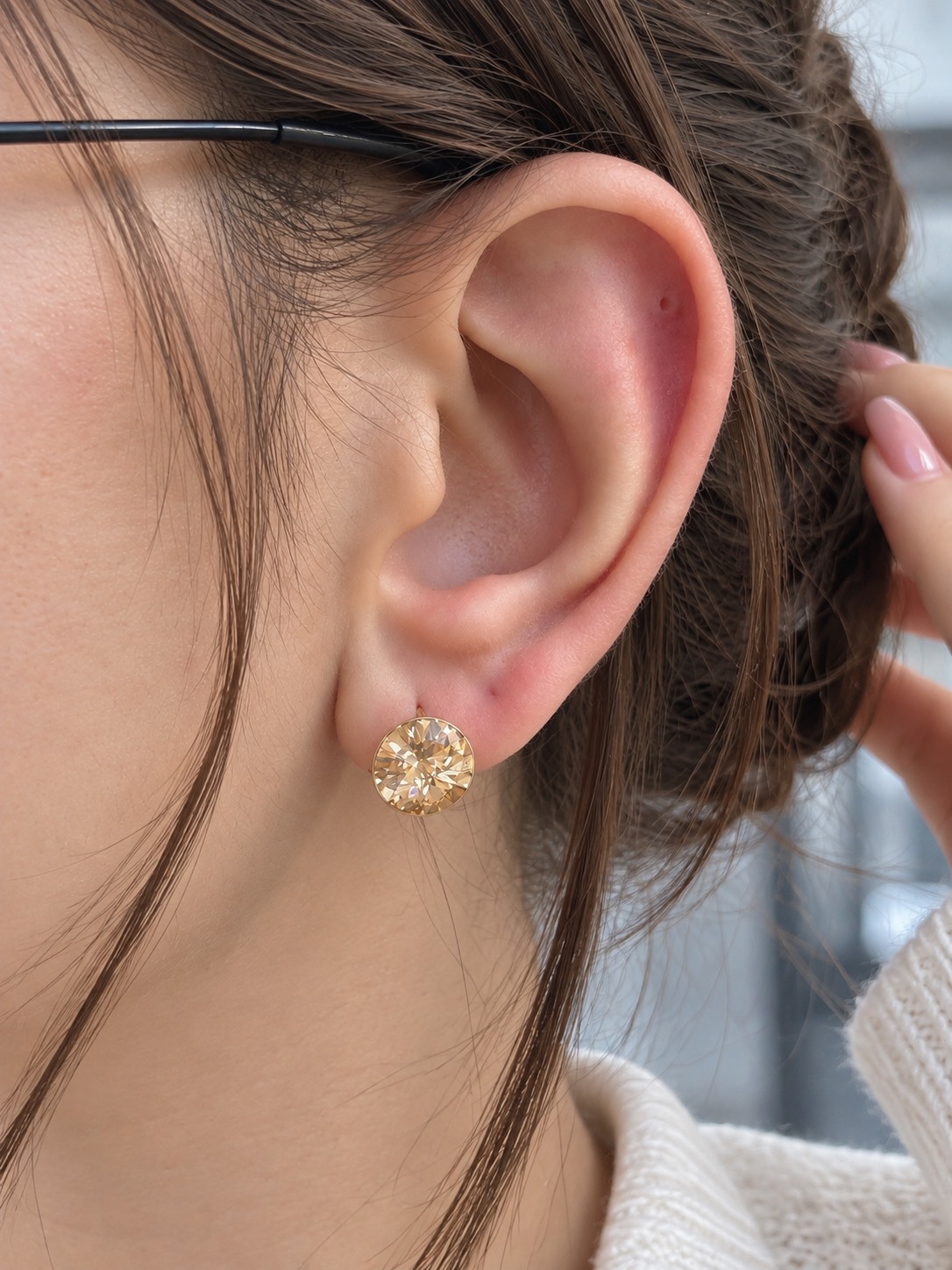 گلگوش حلقه ای نگین سواروسکی ژوپینگ