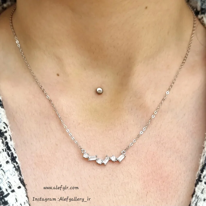 گرنبند نقره هندسی ( ارسال رایگان) کد 250107