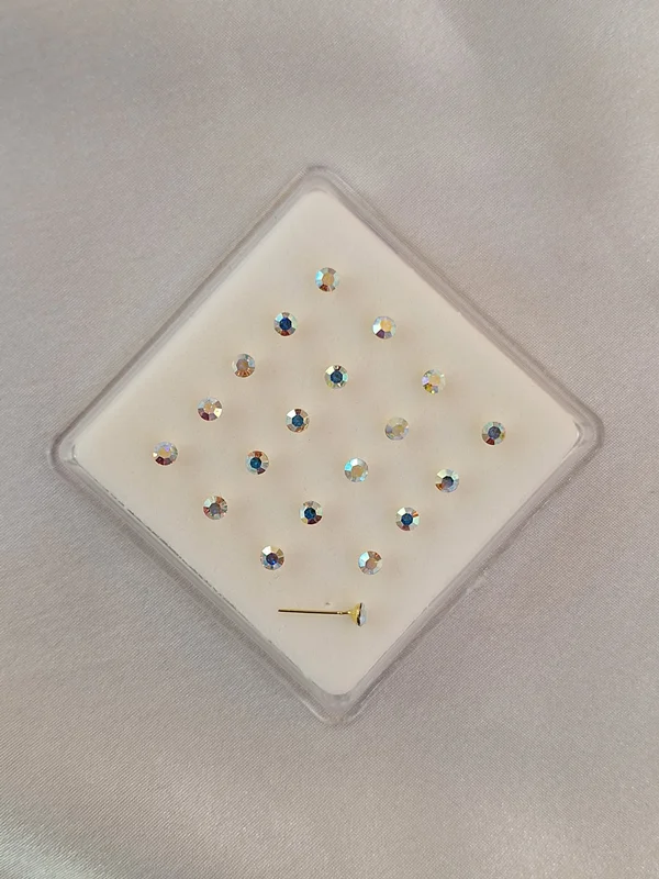 پیرسینگ بینی تک نگین نقره کد 240607