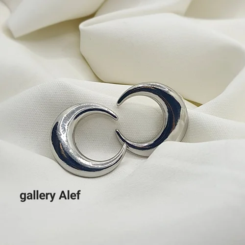 گوشواره ماه نقره ای