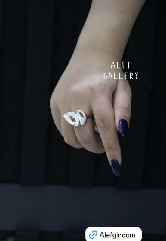 انگشتر هیچ آبکاری نقره کد 250044