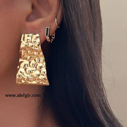 گوشواره طرح طلا کوب