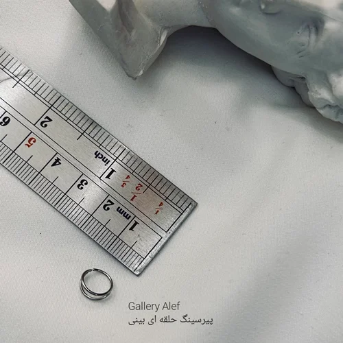 پیرسینگ بینی حلقه ای دولاین استیل