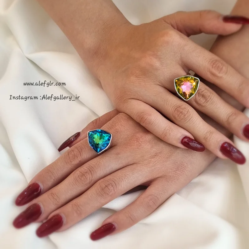 انگشتر نگین سواروسکی swarovski فری سایز کد 250050