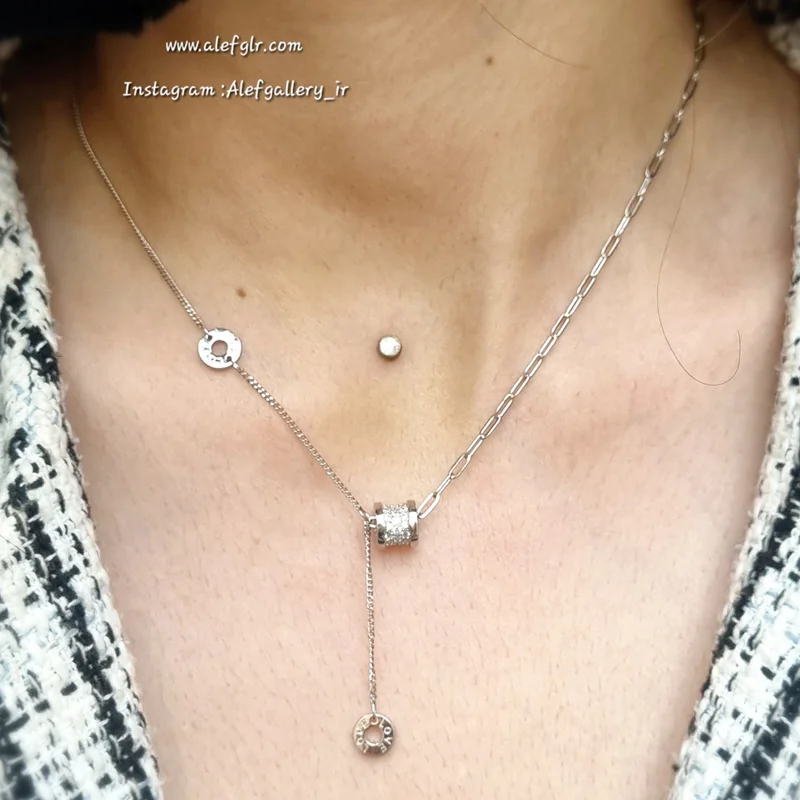 گردنبند بولگاری نقره bulgari (ارسال رایگان) کد 250100